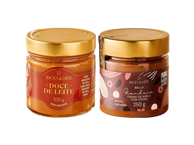 Combo Bacio Di Latte Creme de Avelã 250g e Pote doce de leite 300g