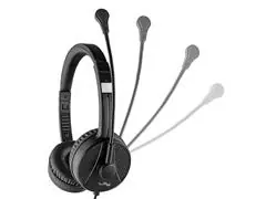 Auriculares corporativos Lity USB-C con micrófono, color negro (HC11)