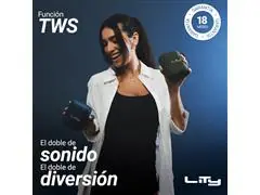 Bocina bluetooth Lity 10W, 8 horas de duración, tarjeta SD, negro B13P - 1