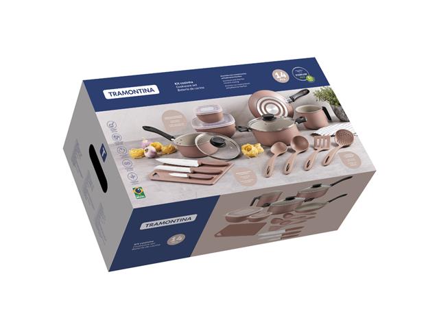 Kit Cozinha Tramontina Antiaderente Mocaccino 14 Peças - 1
