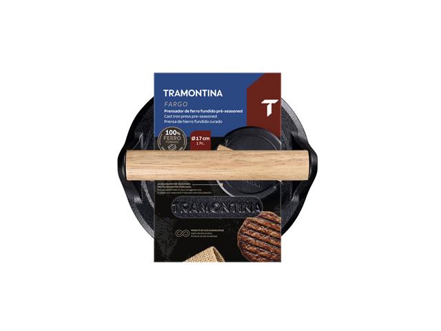 Prensador Hambúrguer Tramontina Fargo Ferro Fundido 17 cm - 1
