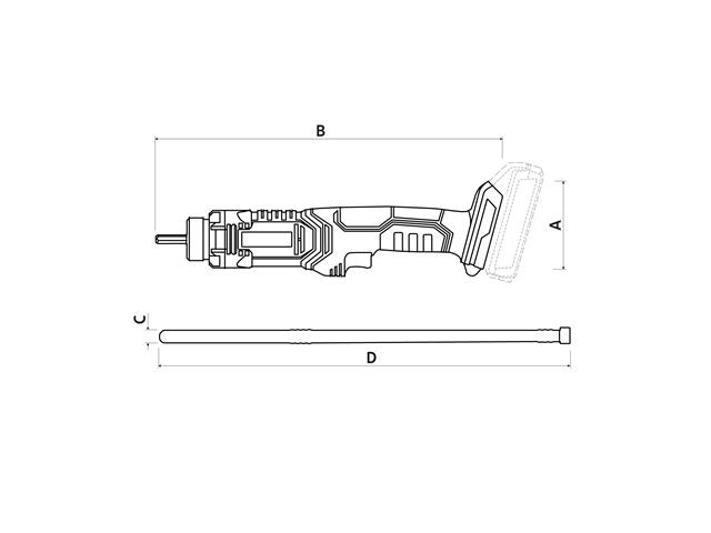 Vibrador de Concreto 20V 2300rpm - Tramontina - 1