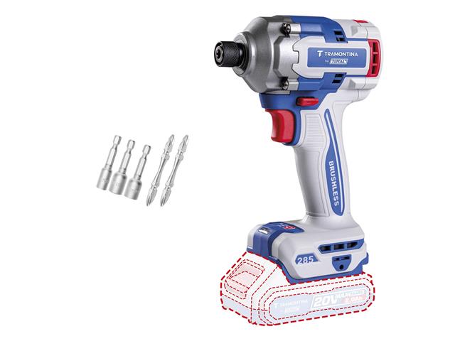 Parafusadeira Impacto 20V 285Nm Brushless - Tr...