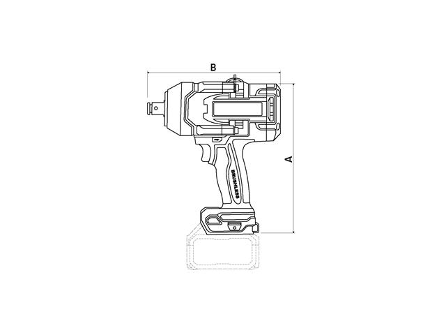 Chave de Impacto 20V 1350Nm 3/4" - Tramontina - 1