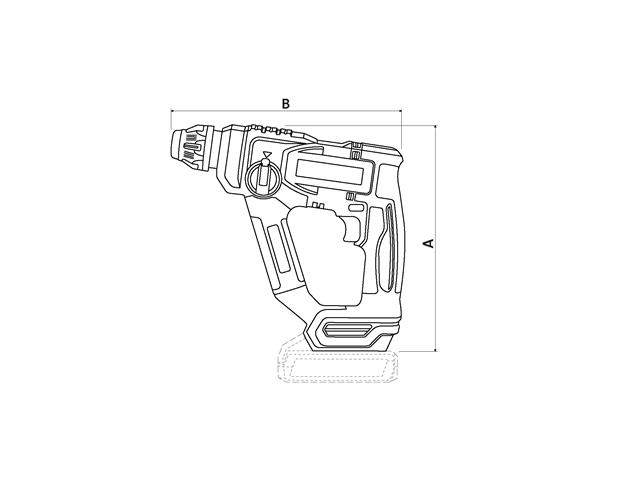 Martelete SDS Plus 20V 18mm Kit 2Bat + Maleta - 1