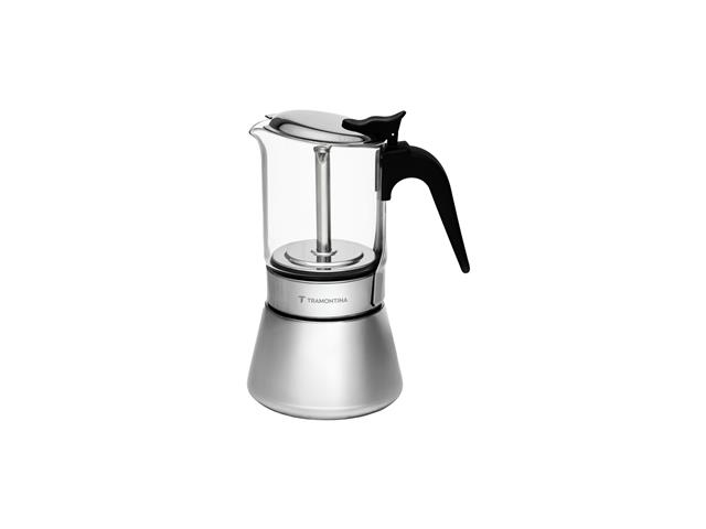 Cafeteira Italiana Tramontina Inox c/ Vidro 30...