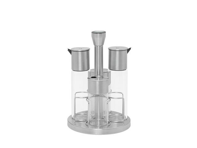 Galheteiro Tramontina Realce Vidro/Inox c/ Bas...