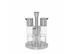 Galheteiro Tramontina Realce Vidro/Inox c/ Base Giratória 4p - 0