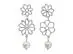 Aretes de plata Tanya Moss, flor largos con perla verano - 0