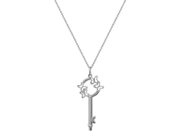 Cadenada de plata Tanya Moss, dije llave libertad XL