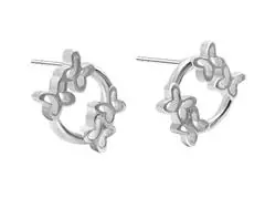 Aretes de plata Tanya Moss, aro mariposas - 1