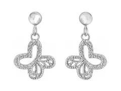 Aretes de plata Tanya Moss, monarca con circonias