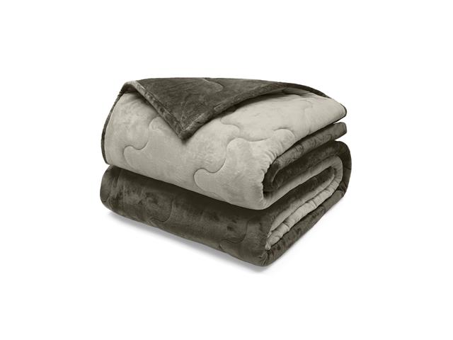 Edredom Queen Plush Flannel Chocolate Escuro/Claro 1pc - 3