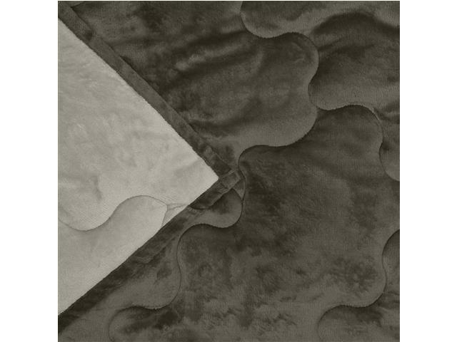 Edredom Solteiro Plush Flannel Chocolate Escuro/Claro 1pc - 1