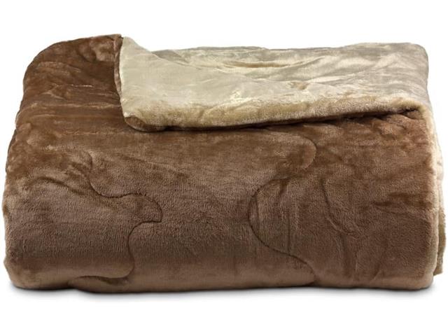 Edredom Solteiro Khaki Dupla Face 150x200 Plush Flanel - 2