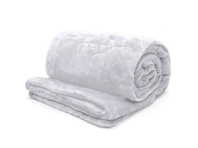 Edredom Buettner Solteiro Plush Flannel Dupla Face 150x200 Branco - 1