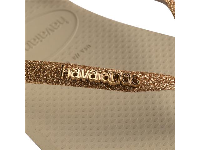 Chinelo Havaianas Slim Glitter Ii Areia/Dourado Claro Metalico Tam 41- - 2