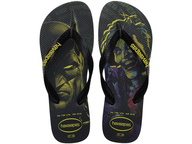 Chinelo Havaianas Top Herois Dc Preto/Preto/Preto Tam 37-38