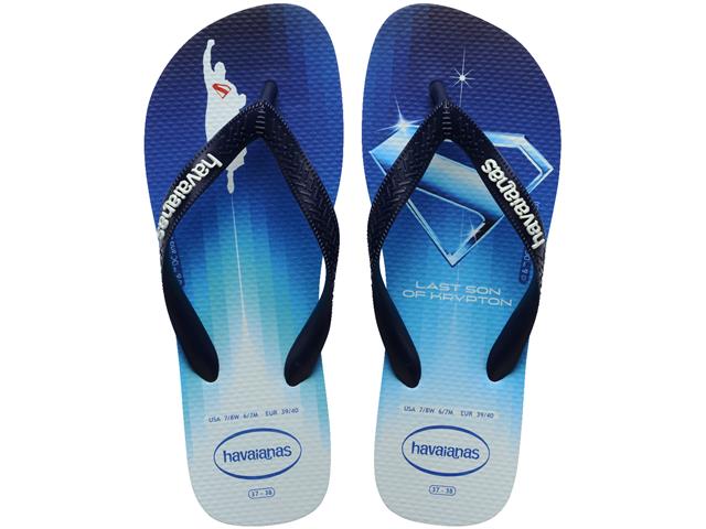 Chinelo Havaianas Top Herois Dc Branco/Marinho Tam 39-40