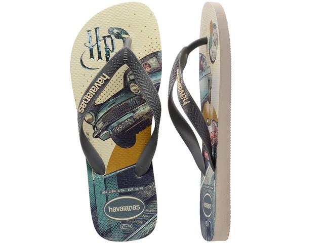 Chinelo Havaianas Harry Potter Bege Palha/Cinza Aco Tam 39-40 - 4