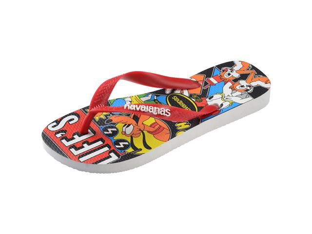 Chinelo Havaianas Top D Classics Branco/Vermelho Hibisco Tam 33-34 - 5