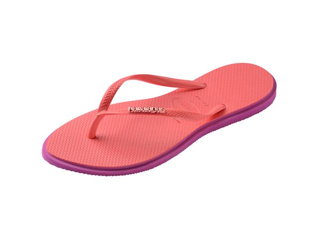 Chinelo Havaianas Slim Point Rosa Gum/Coral Tropical Tam 37-38 - 5