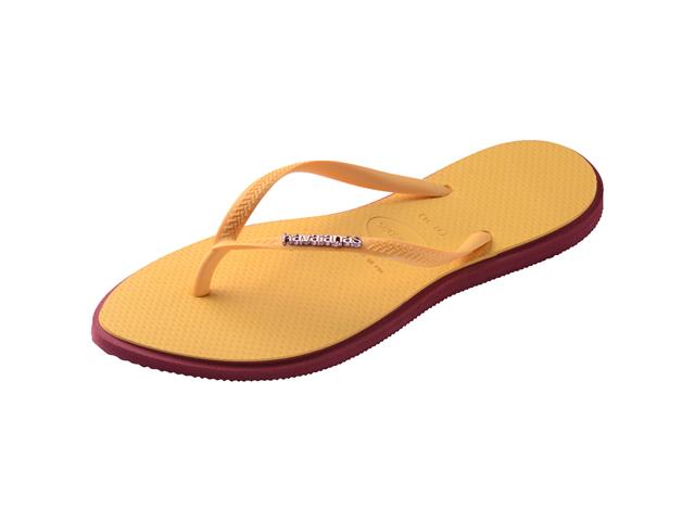 Chinelo Havaianas Slim Point Amaranto/Amarelo Caja Tam 39-40 - 5