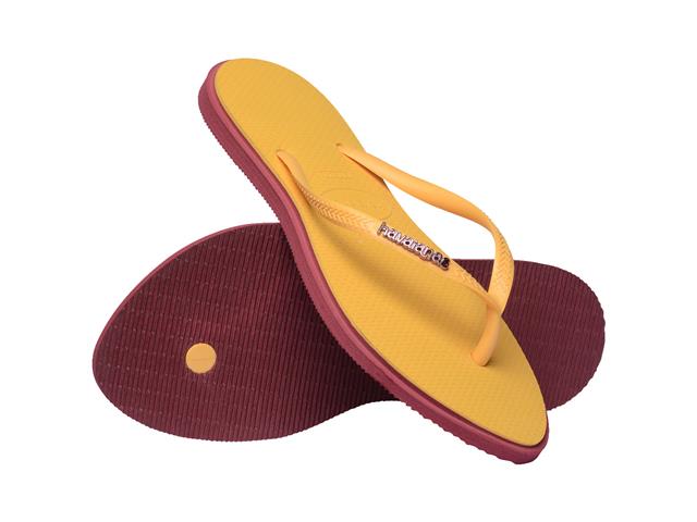 Chinelo Havaianas Slim Point Amaranto/Amarelo Caja Tam 41-42 - 3