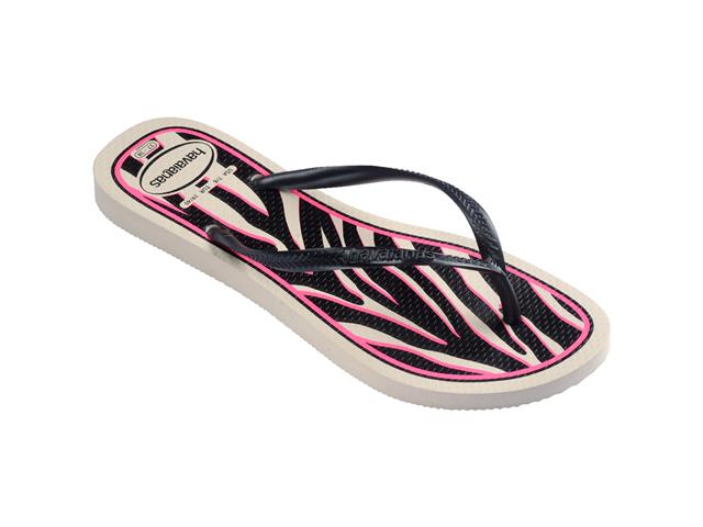 Chinelo Havaianas Slim Animals Bege Palha/Cinza Dark Metalico Tam 37-3 - 1