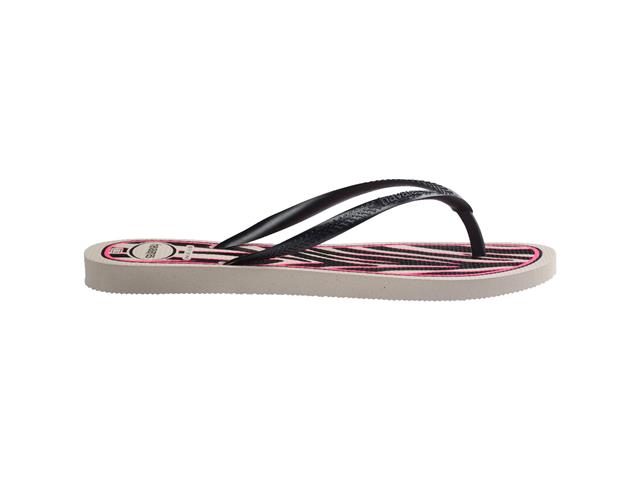 Chinelo Havaianas Slim Animals Bege Palha/Cinza Dark Metalico Tam 37-3 - 2