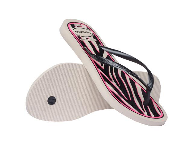 Chinelo Havaianas Slim Animals Bege Palha/Cinza Dark Metalico Tam 37-3 - 3