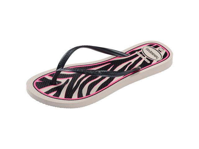 Chinelo Havaianas Slim Animals Bege Palha/Cinza Dark Metalico Tam 37-3 - 5