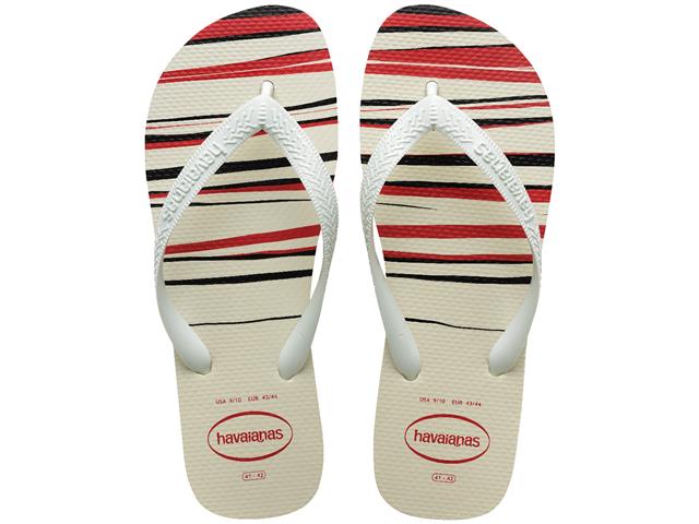 Chinelo Havaianas Top Basic - Branco/Vermelho Tam 37-38