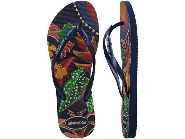 Chinelo Havaianas Slim Tropical Marinho/Marinho Tam 35-36 - 4