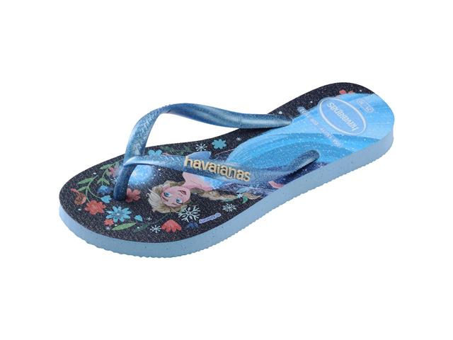 Chinelo Havaianas Kids Slim Princess Azul/Azul Lavanda Tam 23-24 - 5