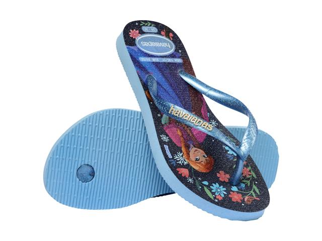 Chinelo Havaianas Kids Slim Princess Azul/Azul Lavanda Tam 31-32 - 3