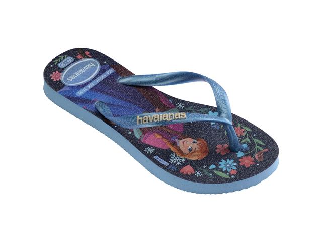 Chinelo Havaianas Kids Slim Princess Azul/Azul Lavanda - 1