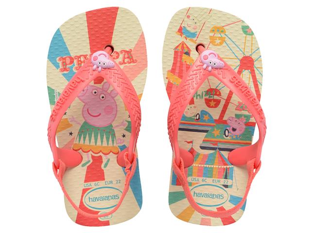 Chinelo Havaianas N.Baby Peppa Pig Buttercream/Coral