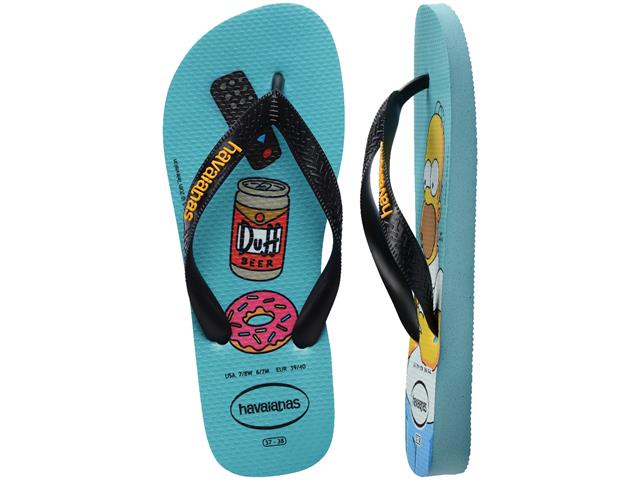 Chinelo Havaianas Simpsons Azul Tradi/Preto - 4