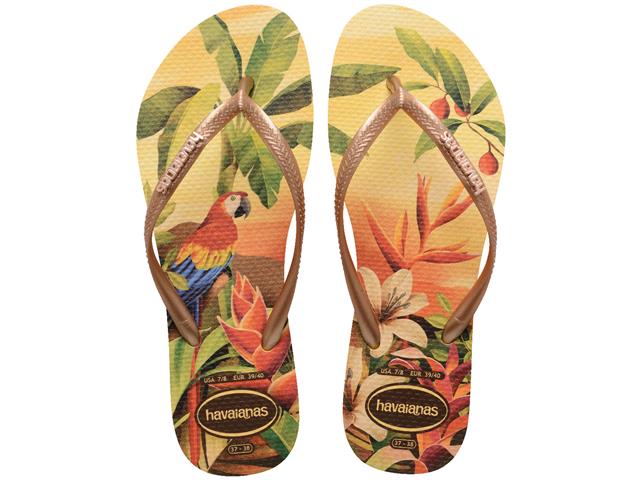 Chinelo Havaianas Slim Tropical Amarelo Caja