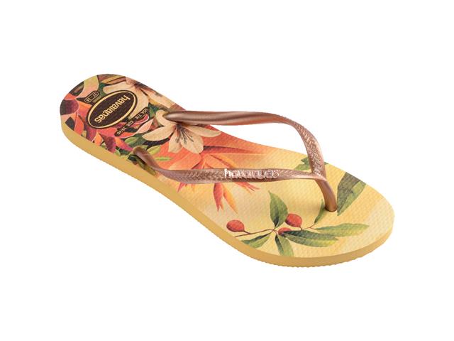 Chinelo Havaianas Slim Tropical Amarelo Caja - 1