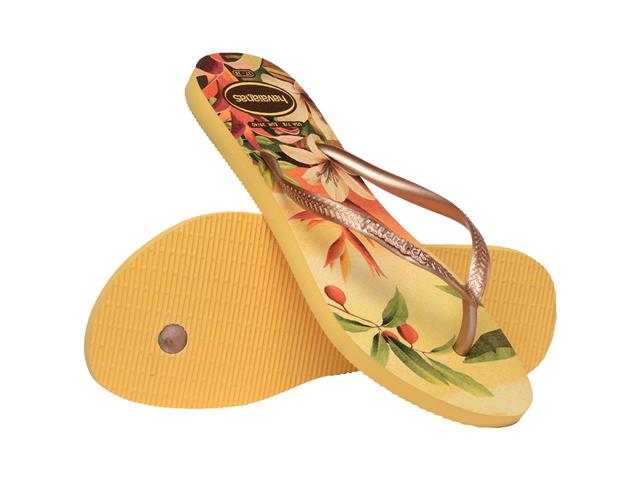 Chinelo Havaianas Slim Tropical Amarelo Caja - 3
