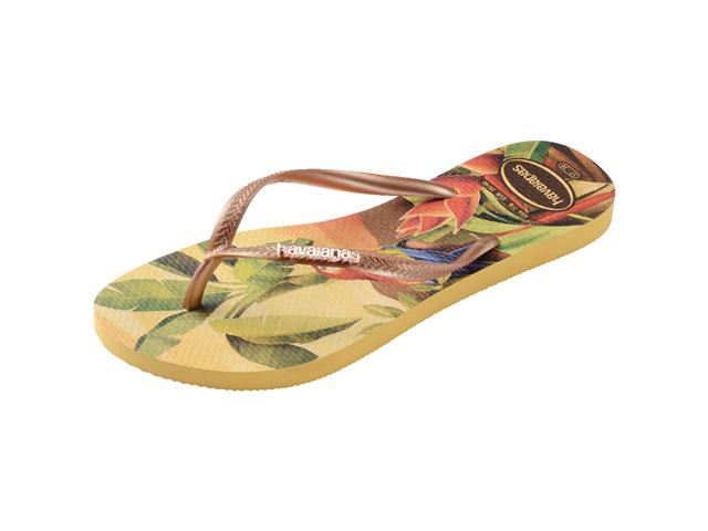 Chinelo Havaianas Slim Tropical Amarelo Caja - 5
