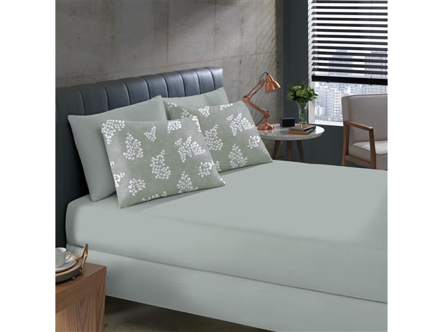 Jogo de Cama Queen Buettner Basic Avencas Oliv...