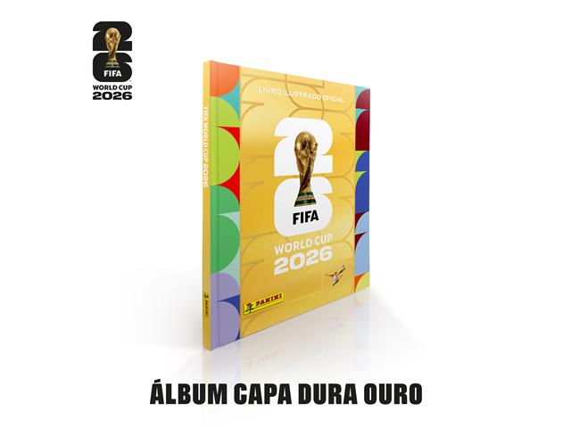 Álbum Capa Dura Ouro Copa do Mundo 2026 Oficial