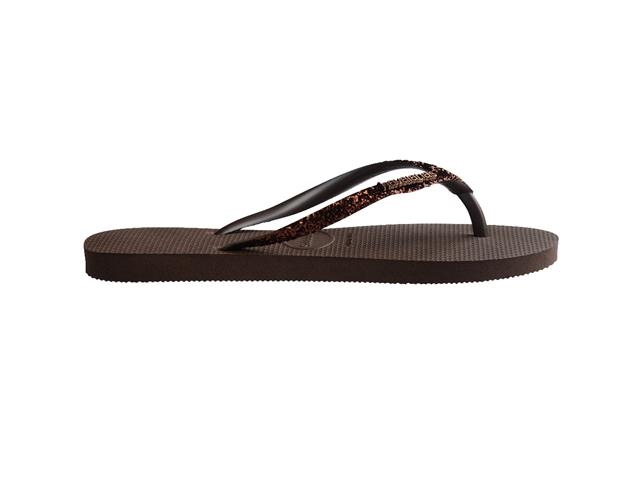 Chinelo Havaianas Slim Glitter Ii Café Tam 39-40 - 2