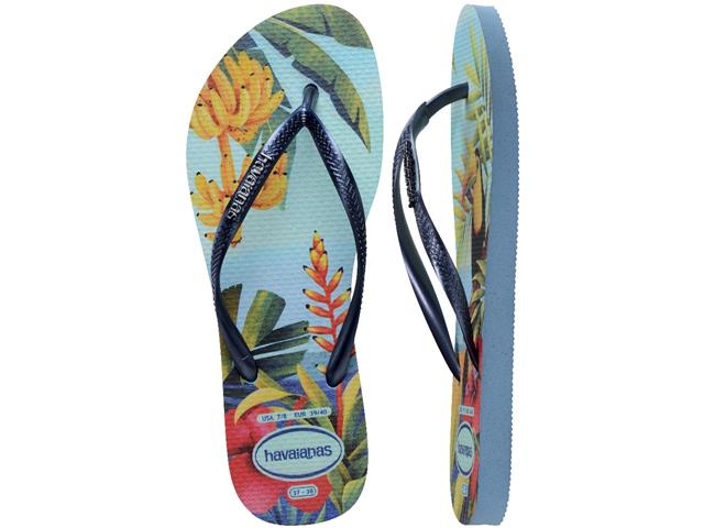 Chinelo Havaianas Slim Tropical Azul/Azul Tam 41-42 - 4