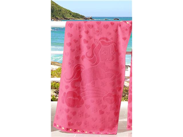 Toalha Infantil Buettner Unicórnio Rosa Chiclete 70x120 cm 1 Peça - 3