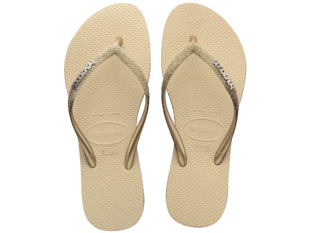Chinelo Havaianas Slim Sparkle Me Areia Tam 33...
