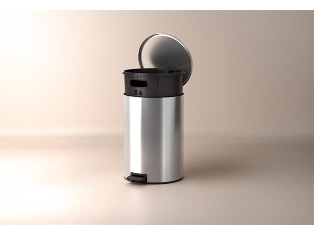 Lixeira com Pedal Tramontina Loop em Aço Inox com Balde Interno 20 L - 3